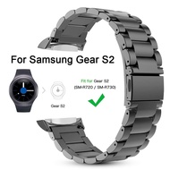 Stainless Steel strap For Samsung Gear S2 with Connector Adapter Metal Replacement Strap Bracelet Wrist Bands for Samsung Gear S2