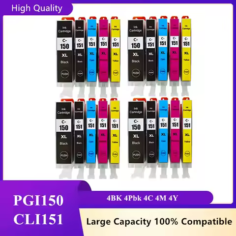 PGI150 CLI151 Compatible ink cartridge PGI 150 CLI 151 for Canon PIXMA MG7510 IP7210 iP8710 MX721 Ix
