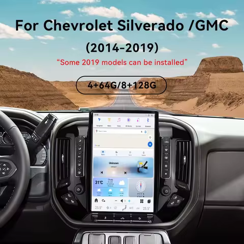 For Chevrolet Silverado GMC Sierra 2014 2015 2016 2017 2018 2019 2020 Radio Multimedia Android 1din 
