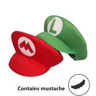 Super Mario Bros Luigi Cartoon Cosplay Hat Unisex Kids Adult Cap Party