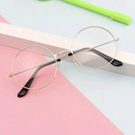 Radeya Store - Kacamata Bulat Hitam Frame Titanium Stayle Fashion Korean Pria Wanita Kacamata Bulat Boboho Terbaru