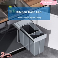 WUPEI47AD Under Sink Trash Can, With Lid Large Capacity Kitchen Embedded Trash Bin, Modern Pull-Out 