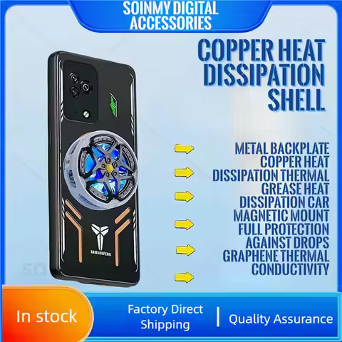 For Xiaomi Blackshark 5 Pro Case Copper Heat Dissipation Breathable Radiator For Xiaomi Black shark 