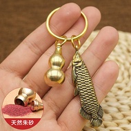 keychain nama keychain lego keychain anime keychain ring keychain couple Rantai kunci Arowana buatan tangan tembaga mempunyai lebih daripada satu loket setiap tahun, perhiasan personaliti lelaki dan perempuan, perhiasan labu kayu manis, hadiah