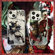 History of the Three Kingdoms Zhao Yun Guan Yu label Electroplated photo frame hard shell Phone Case