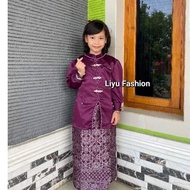 (ALYYA CHILDREN'S SONGKET) CHILDREN'S MALAY KURUNG SET & ALIYAH MALAY KURUNG SONGKET SKIRT baju kuru