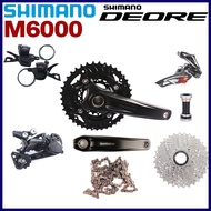 【In Spot】-Shimano DEORE M6000 Groupset  3X10 Speed MTB MT500 Crankset Front Rear Derailleur Shi