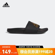 adidas阿迪达斯官方ADILETTE COMFORT男子夏季游泳凉鞋拖鞋EG1850 黑/金色 43(265mm)