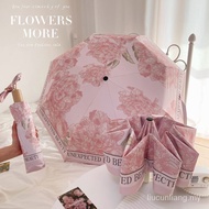 UV protectionPayung  French Peony Umbrella Female Rain Or Dual-Use Strong Durable High-Value Sunscre