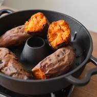 Double Hole Sweet Potato Pot Marvelous Sweet Potato Baking Tool Roast Sweet Potato Baking Pot Barbecue Potato Corn Machine Cast Iron Cast Iron