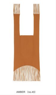 me ISSEY MIYAKE FRINGE FINE KNIT PLEATS BAG Amber