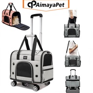 AimayaPet Pet Trolley Bag Multifunctional Pet Travel Bag with Trolley Portable Outing Cat Dog Bag