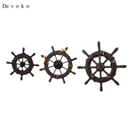 Devoko Ship Handlebar Wall Decoration Ship Wheel Wall Hanging Photo Accessories Decoration