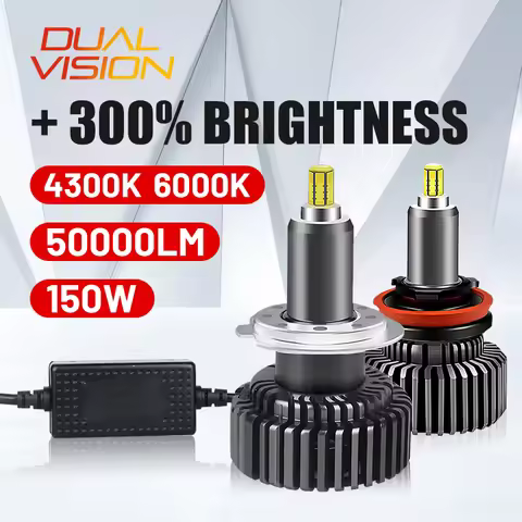 H7 LED 360 Canbus 50000LM 150W 4300K 6000K LED H11 H1 H8 H9 9005 HB3 9006 HB4 9012 HIR2 Error Free 3