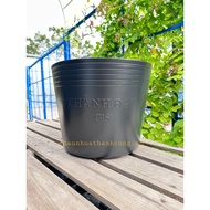 Combo 10c Black Plastic Pots C16 (40x31cm), Large And Super Thick Planting Pots