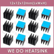 WE DO HEATSINK 12x12x12mm Without or With Thermal Pad Heat Sink Cooler Assembly For CPU, RAM, MOS, W