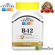 ready stock🍀21st Century, B-12, 500 mcg, 110 Tablets, B12