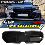 For BMW 5 Series i5 G60 G68 M60 BEV 2024 2025 Car Front Kidney Grille ABS Black Front Bumper Racing 