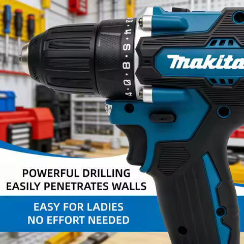 NEW 2026 Makita DDF487 18V Lightweight Handheld Drill 3 Working Modes 40Nm High Torque For Decoratio