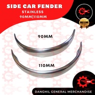 ✅ ♈ Motorcycle Tricycle Side Wheel Fender Stainless Pure Stainless Sidecar Fender  (tapalodo)