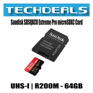 Sandisk SDSQXCU Extreme Pro microSDXC Card | UHS-I | R200M - 64GB