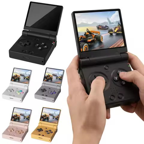 Portable Clamshell Games Consoles 2.8in IPS Screen Portable Pocket Mini Arcade Handheld Emulator for