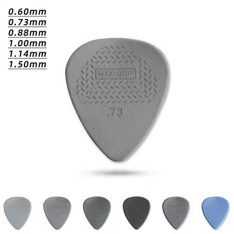 Dunlop Pick. 449R MAX-GRIP nylon non-slip acoustic guitar pick. Thickness 0.6/0.73/0.88/1.00/1.14/1.