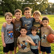 ROO Kids Microfiber Crew Neck Short Sleeve Graphic T-Shirt