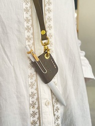 【手作革物】厚底真皮隨身筆套、加護靈、Cleverin、筆套(含掛繩)