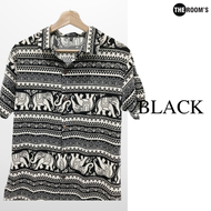 THE ROOMS - เดอะรูม เสื้อช้าง ผลิตในไทย 100% เสื้อฮาวาย โคตรนุ่ม ไม่ต้องรีด ผ้าดีมาก ลายช้างบอเนียว