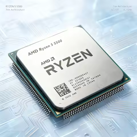 AMD Ryzen 5 5500 6-Core 12-Thread CPU Processor R5 5500 3.6 GHz 7NM L3=16M Socket AM4 100-000000457