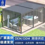 3x4Aluminum Alloy Canopy Imitation Internet Celebrity Direct Supply Flip Long Corridor Homestay Louv