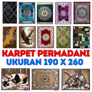 Alhadi Permadani 190 x 260cm Tebal 8mm Karpet Lantai Empuk Shabel Mobel Afbel Abstrak Modern Klasik