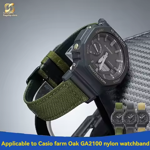 For Casio GA-2100/1A1PR GA2110 GA-B2100 series watch octagonal sports nylon canvas mountaineering wa