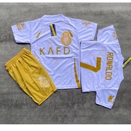 AL NASSR RONALDO KIDS FOOTBALL JERSEY SET FOR 2025 SEASON AGES 1-15 YEARS football jersey kids ronal