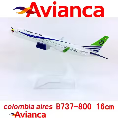 16CM B737-800 Avianca Airplane Model Airliner Alloy Diecast Air Plane Model Home Decor Static Collec