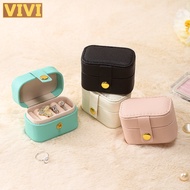 Portable Mini Rings Box Girls Jewelry Gift Organizer Case PU Leather Storage Earrings Holder Jewelle