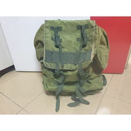 Vintage Singapore army backpack, askar beg galas lama, used