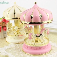 NICKOLAS Carousel Music Box, Handmade Colorful Carousel Ornaments, Creative Cute Girly Heart Carouse