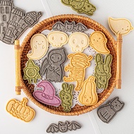 Good Thing Collection Halloween Biscuit Mold Cartoon Ghost Mummy Castle Kitten Icing Cutting Mold Ba