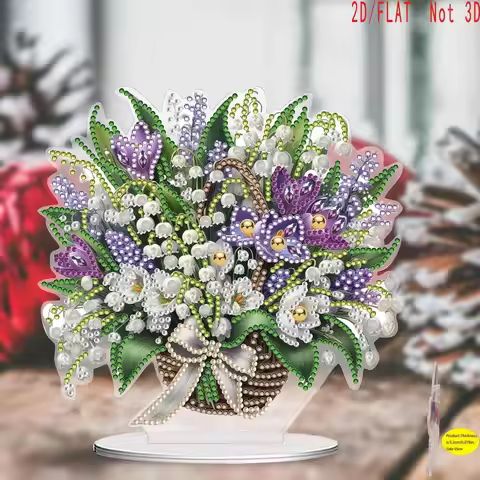 1PCAdult diamond painting set, DIY vase, diamond painting, special-shaped gem office decoration, hom