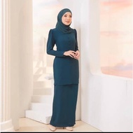 Baju kurung moden raya baju perempuan murah tahun warna hot selling oren bata 2024 baju kurung