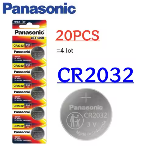 20PCS Original PANASONIC CR2032 CR 2032 3V Lithium Battery For Watch Calculator Clock Remote Control