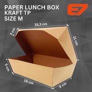 Paper Lunch Box M 290 gsm Kraft Chicken Rice Box/Kraft Lunch Box/Paper Lunch Box/Food Cardboard/Food Cardboard Box