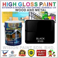 9103 BLACK  ( 1 Liter or 5 Liter ) LSC High Gloss Paint For Wood And Metal - 1L / 5L