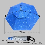 Payung Head Umbrella anti-UV Anti-Rain Outdoor Travel Fishing Umbrella Hat Summer Portable Outdoor Rain Hat 雨伞