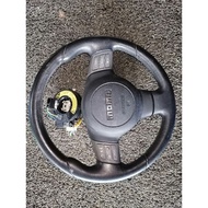 MOMO EURO LEATHER STEERING WHEEL FULL BUTTON ORIGINAL