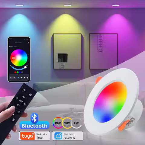 Tuya Smart Led Downlight 220V 10W RGB Ceiling Lamp Smart Life Bluetooth Can Light Dimmable RF 2.4G R