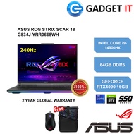 ASUS ROG STIRX SCAR 18 G834J-YRR0668WH GAMING LAPTOP (I9-14900HX,64GB,2TB SSD,18+ WQXGA 240Hz,RTX409
