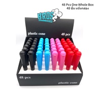 Bros 4 Pcs/48 Pcs Plastic King Size Empty Pre-Roll Cones Holder Airtight Waterproof Stash Tube